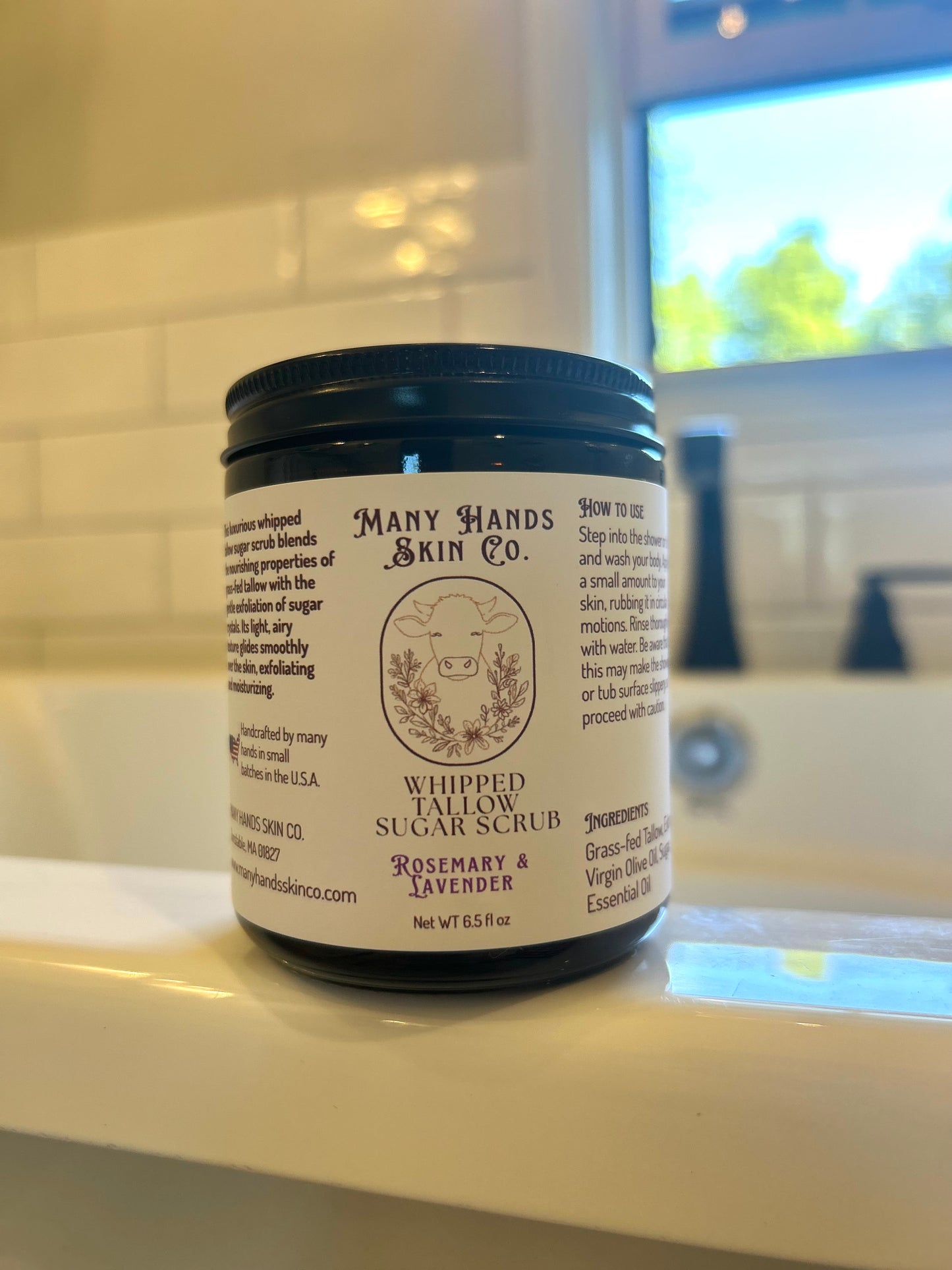 Whipped Tallow Sugar Scrub Rosemary and Lavender